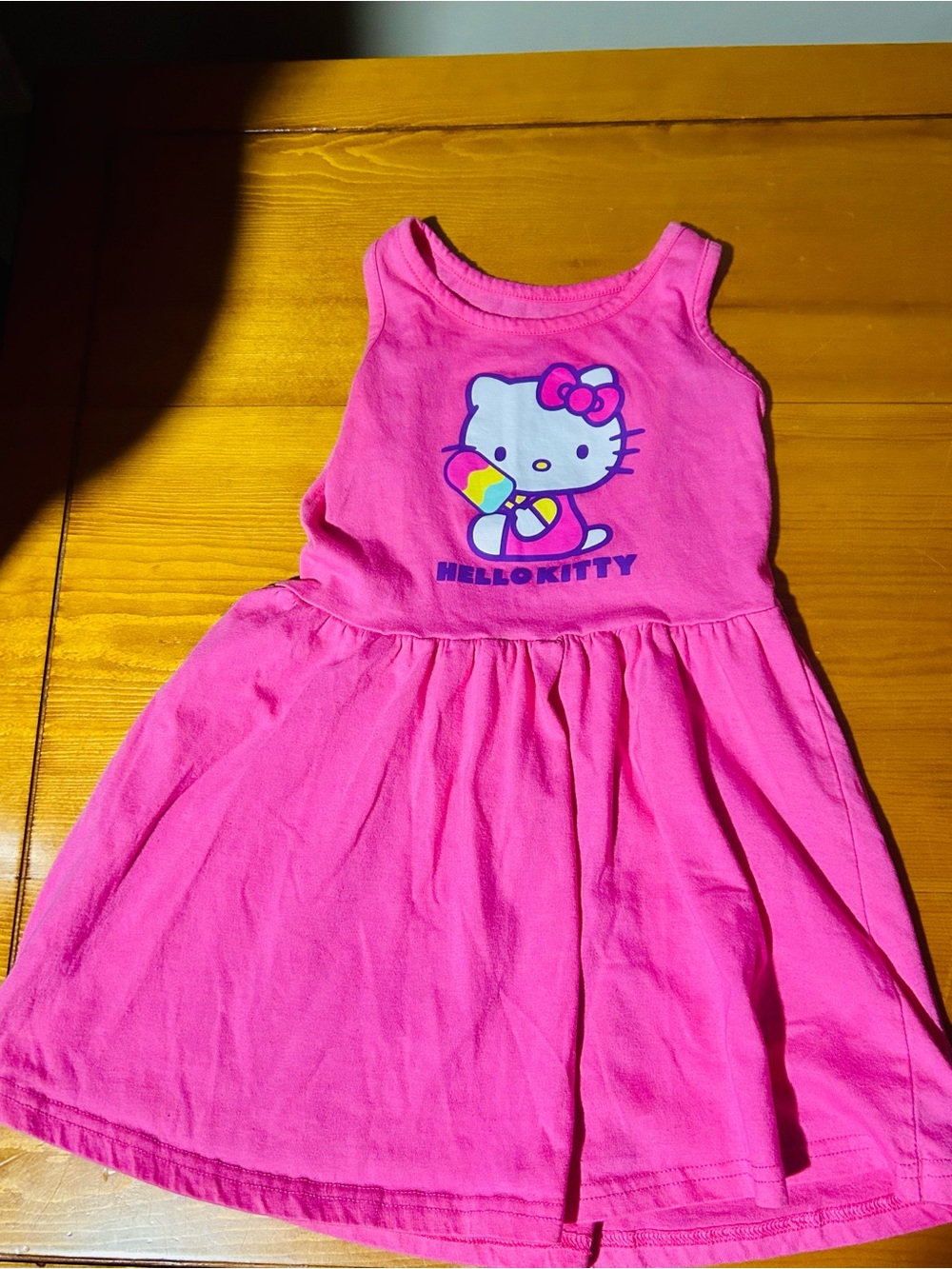 Hello Kitty Hot Pink Sleeveless Tank Dress with Graphic